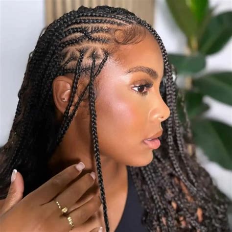 flip tribal braids|flip over fulani braid.